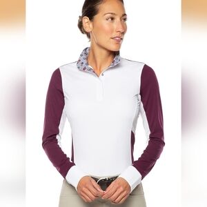 Kerrits Affinity Long Sleeve Show Shirt In Raisin